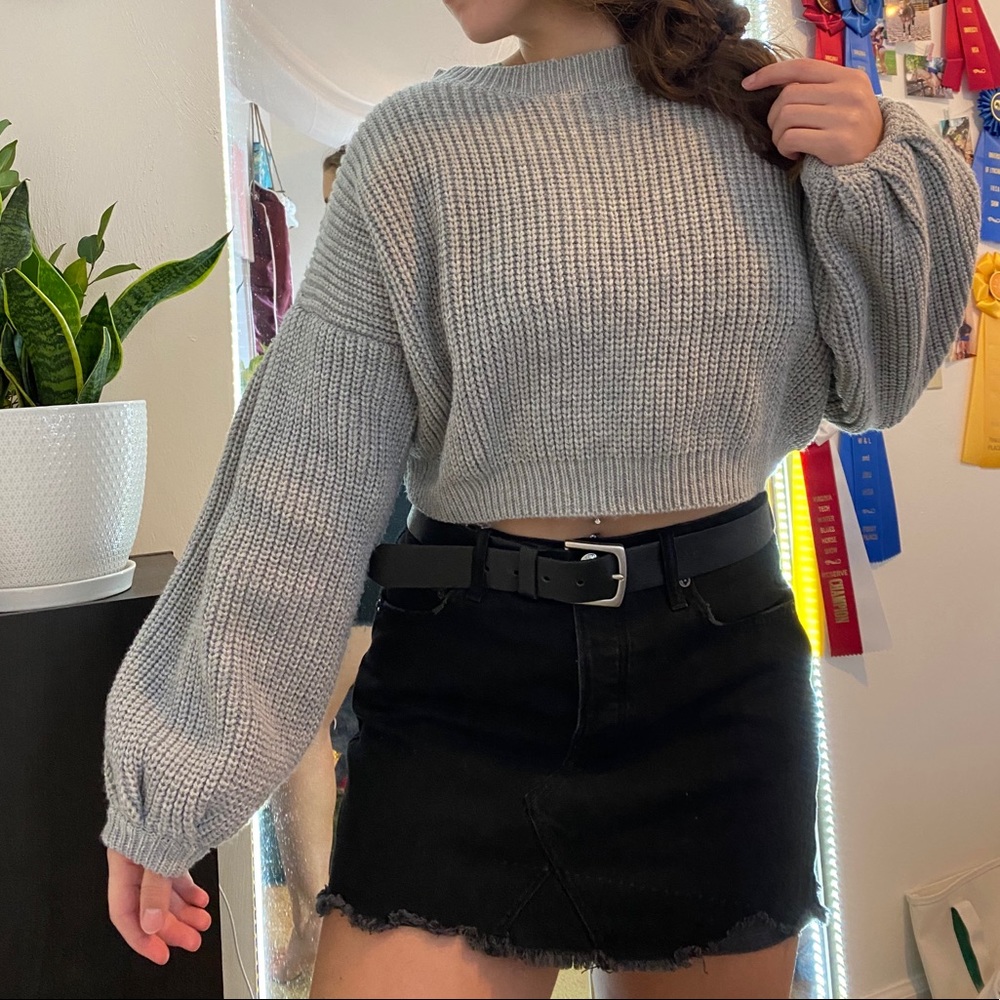 Chunky Gray Sweater